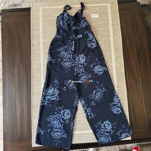 Old Navy NWT Fit & Flare Cami Jumpsuit Floral Navy XS